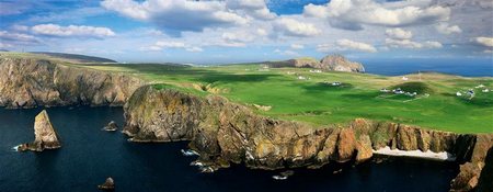 Paisaje de las Islas Shetland