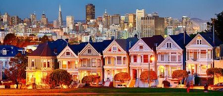 Las Painted Ladies - Alamo Square-San Francisco